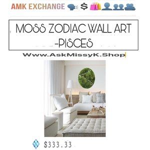 PISCES ♓️MOSS ZODIAC WALL ART Is On Sale NOW At Www.AMKExchange.Org 🗣💲🛍👤👥